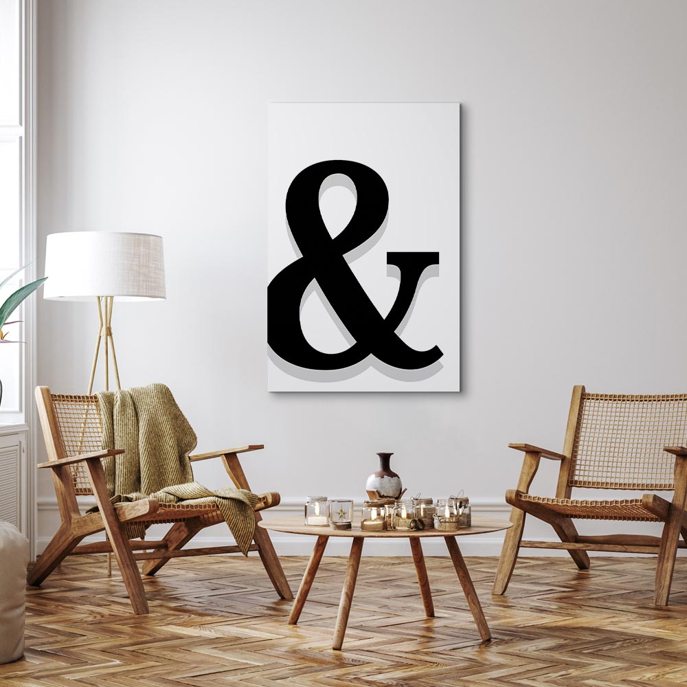 Decorative Letter Vertical Canvas Print