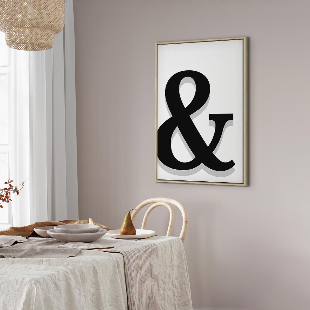 Decorative Letter Vertical Canvas Print