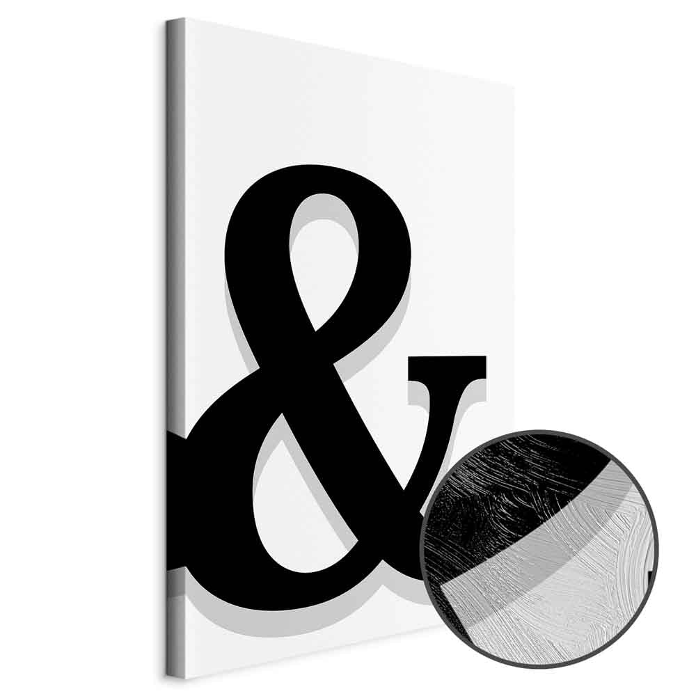 Decorative Letter Vertical Canvas Print