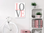 Canvas Print Grey Love Vertical