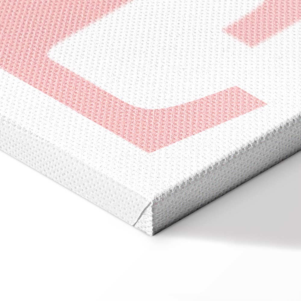 Grey Love Text Vertical Canvas Print