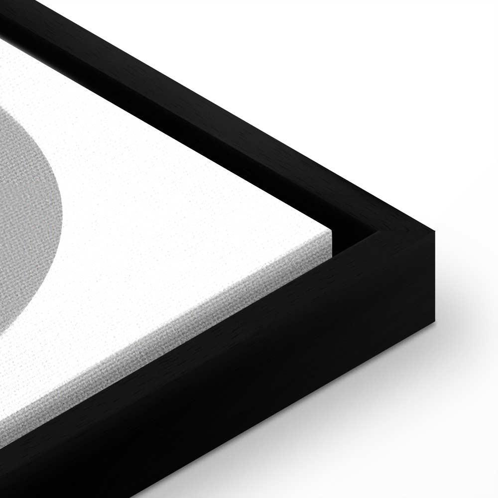 Grey Love Text Vertical Canvas Print