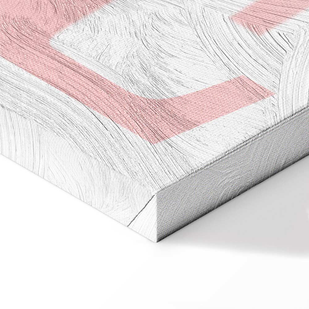 Grey Love Text Vertical Canvas Print