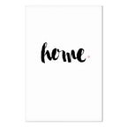 Home and Dot Typography Vertical Canvas Print