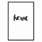 Home and Dot Typography Vertical Canvas Print