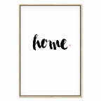 Home and Dot Typography Vertical Canvas Print