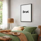 Home and Dot Typography Vertical Canvas Print