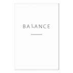 Black English Typography Balance Canvas Print