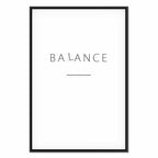 Black English Typography Balance Canvas Print