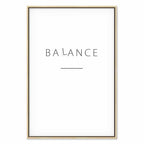 Black English Typography Balance Canvas Print