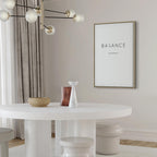 Black English Typography Balance Canvas Print