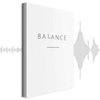 Black English Typography Balance Canvas Print