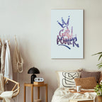 Girl Power Typography Vertical Canvas Print