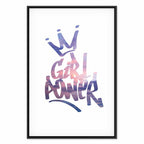 Girl Power Typography Vertical Canvas Print