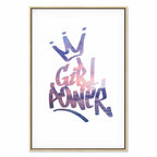 Girl Power Typography Vertical Canvas Print