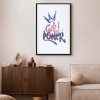 Girl Power Typography Vertical Canvas Print