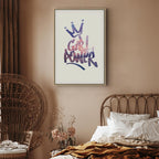 Girl Power Typography Vertical Canvas Print