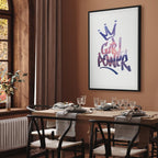 Girl Power Typography Vertical Canvas Print