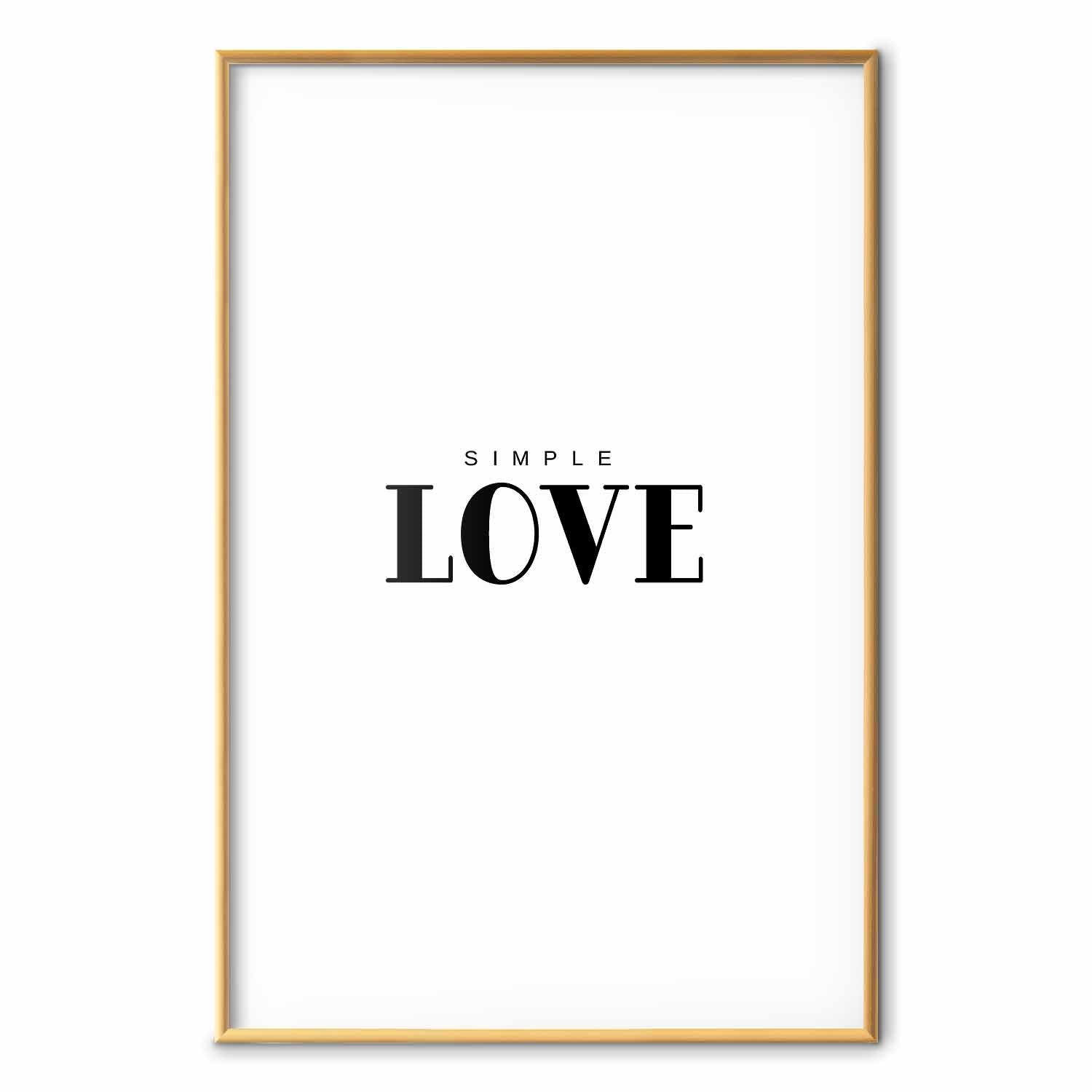 Simple Love Text Poster