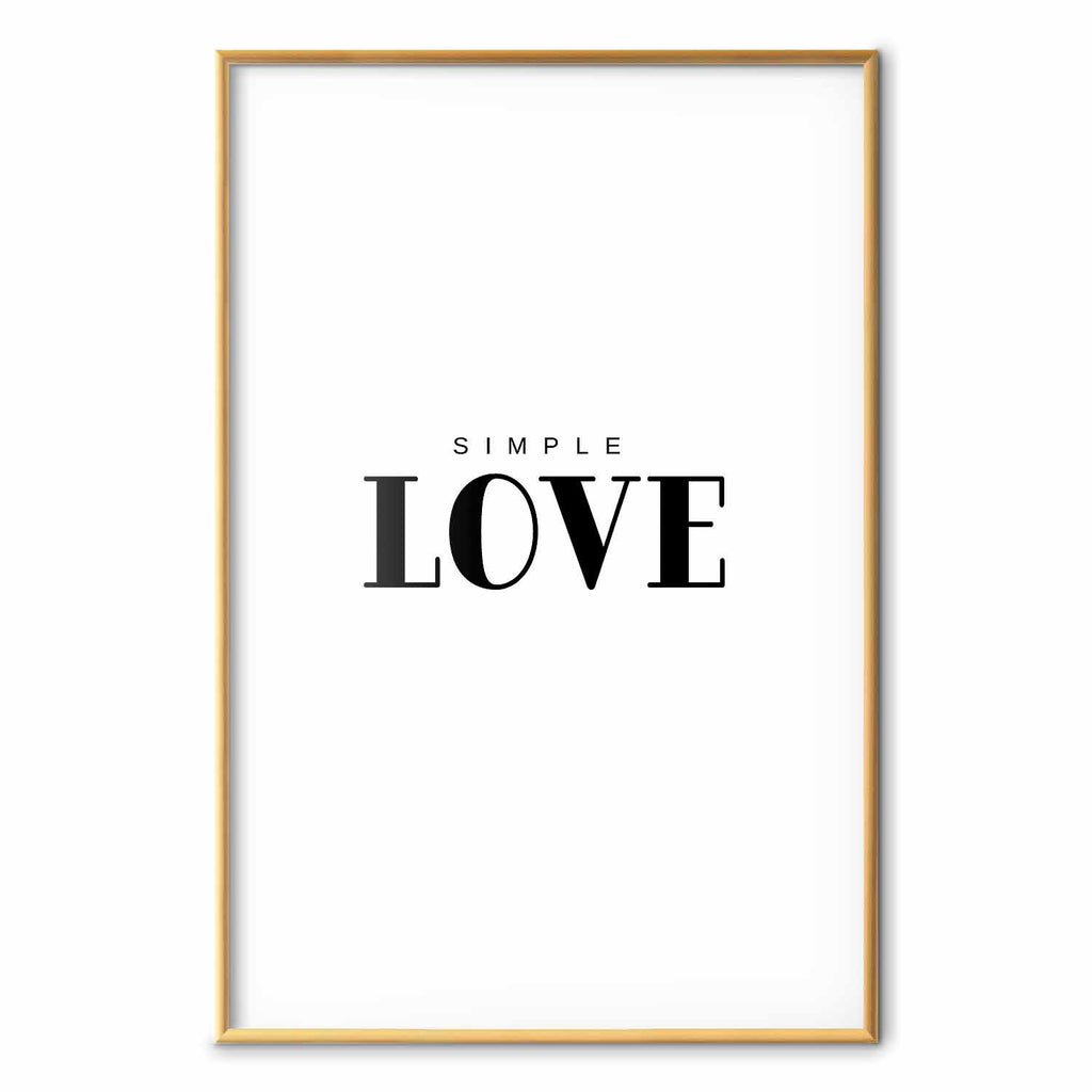 Simple Love Text Poster