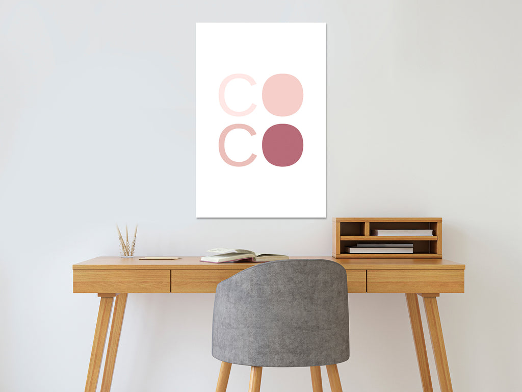 Canvas Print Pink Coco Vertical 1 Part