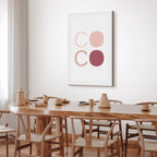 Pink Coco Text Contemporary Canvas Print
