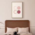 Pink Coco Text Contemporary Canvas Print