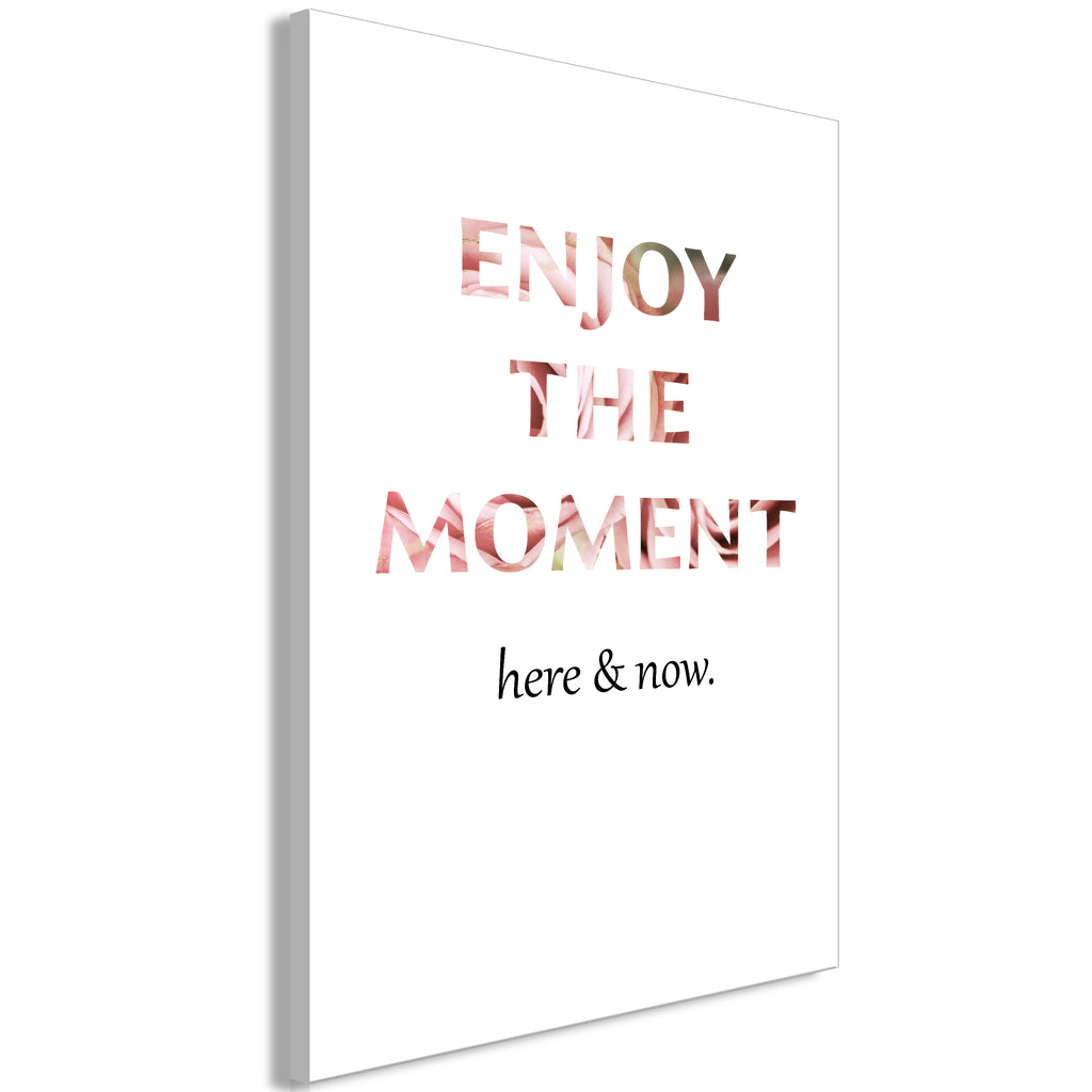 Canvas Print - Unique Moment (1-part) - English Text on White Background