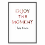 Unique Moment English Quote White Canvas Print