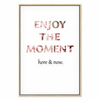 Unique Moment English Quote White Canvas Print