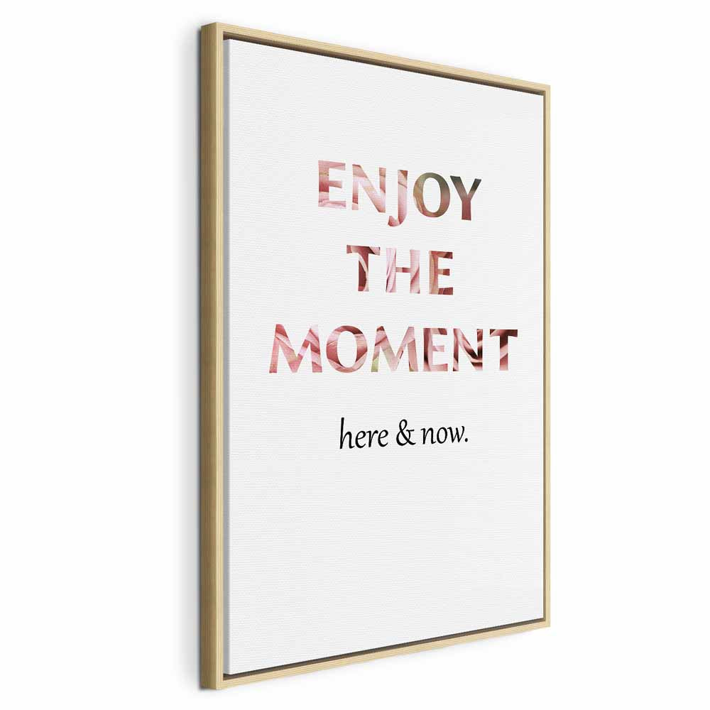 Unique Moment English Quote White Canvas Print