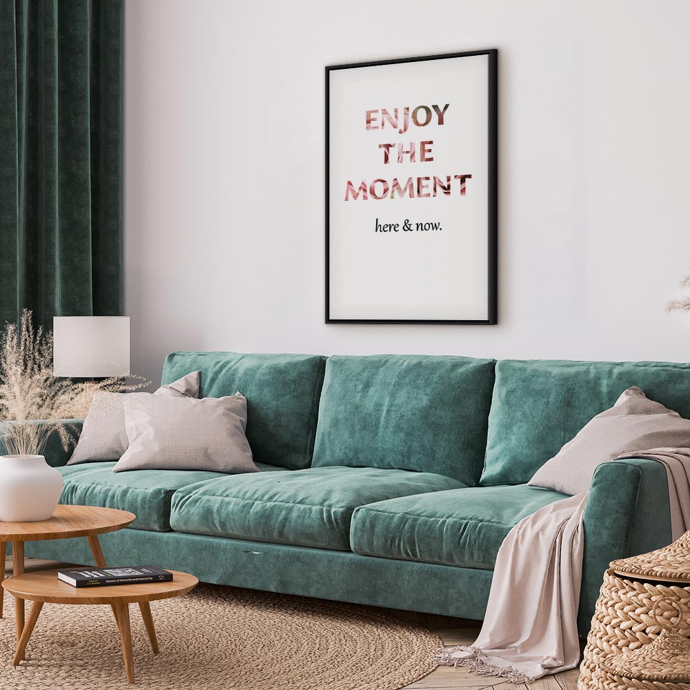 Unique Moment English Quote White Canvas Print