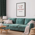 Unique Moment English Quote White Canvas Print