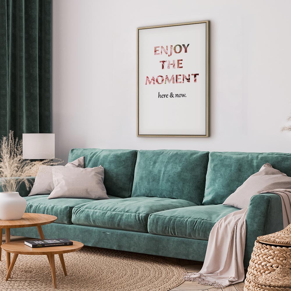 Unique Moment English Quote White Canvas Print