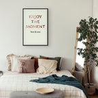 Unique Moment English Quote White Canvas Print
