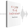 Unique Moment English Quote White Canvas Print