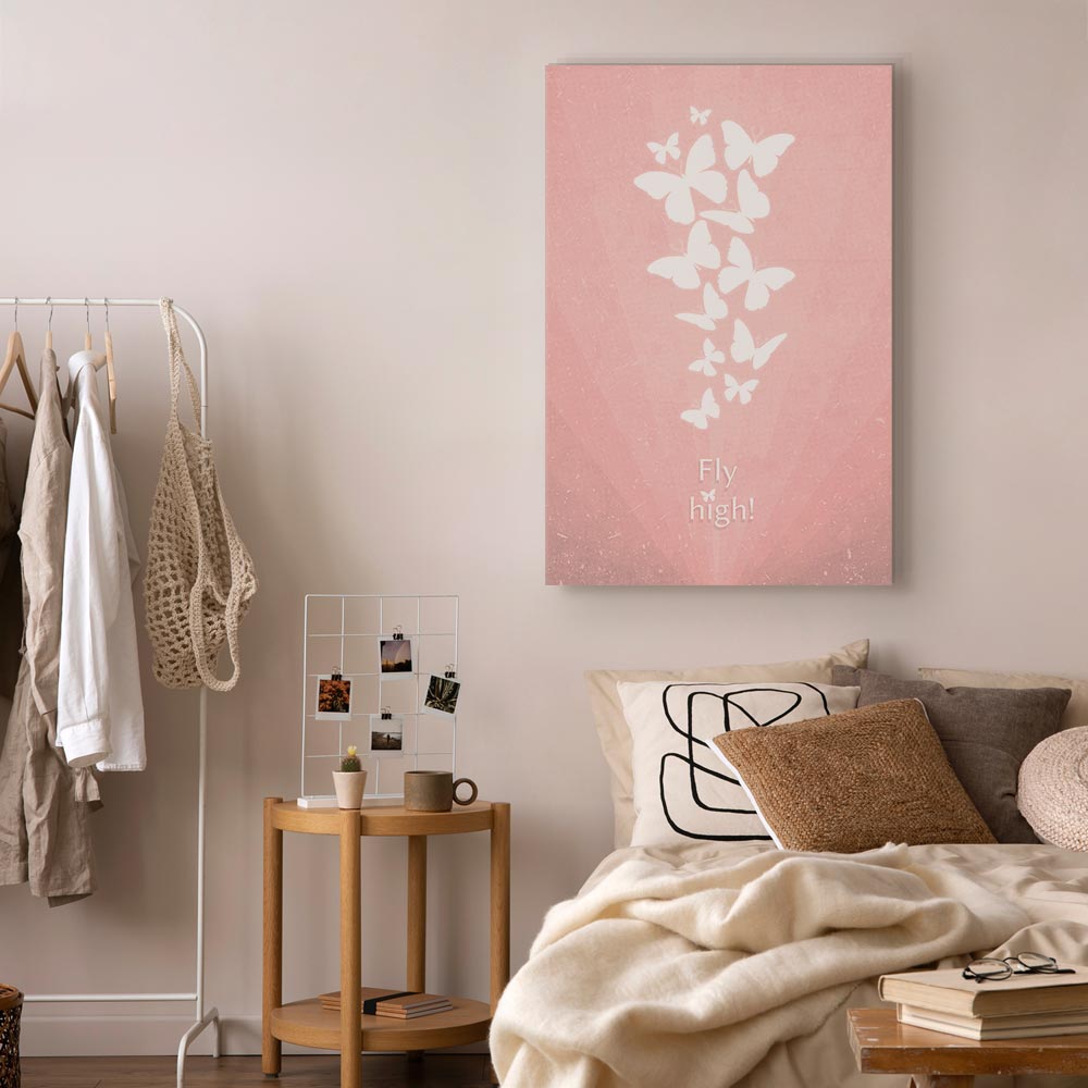 Butterfly Quote Nature Canvas Print