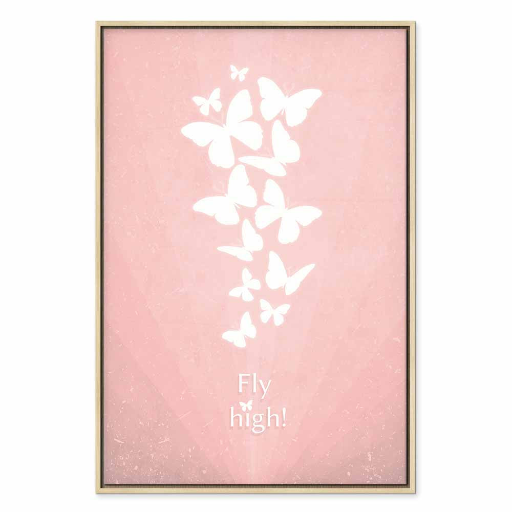 Butterfly Quote Nature Canvas Print