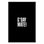 G'day Mate Black Typography Canvas Print