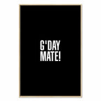 G'day Mate Black Typography Canvas Print
