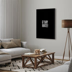 G'day Mate Black Typography Canvas Print