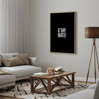 G'day Mate Black Typography Canvas Print