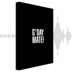 G'day Mate Black Typography Canvas Print
