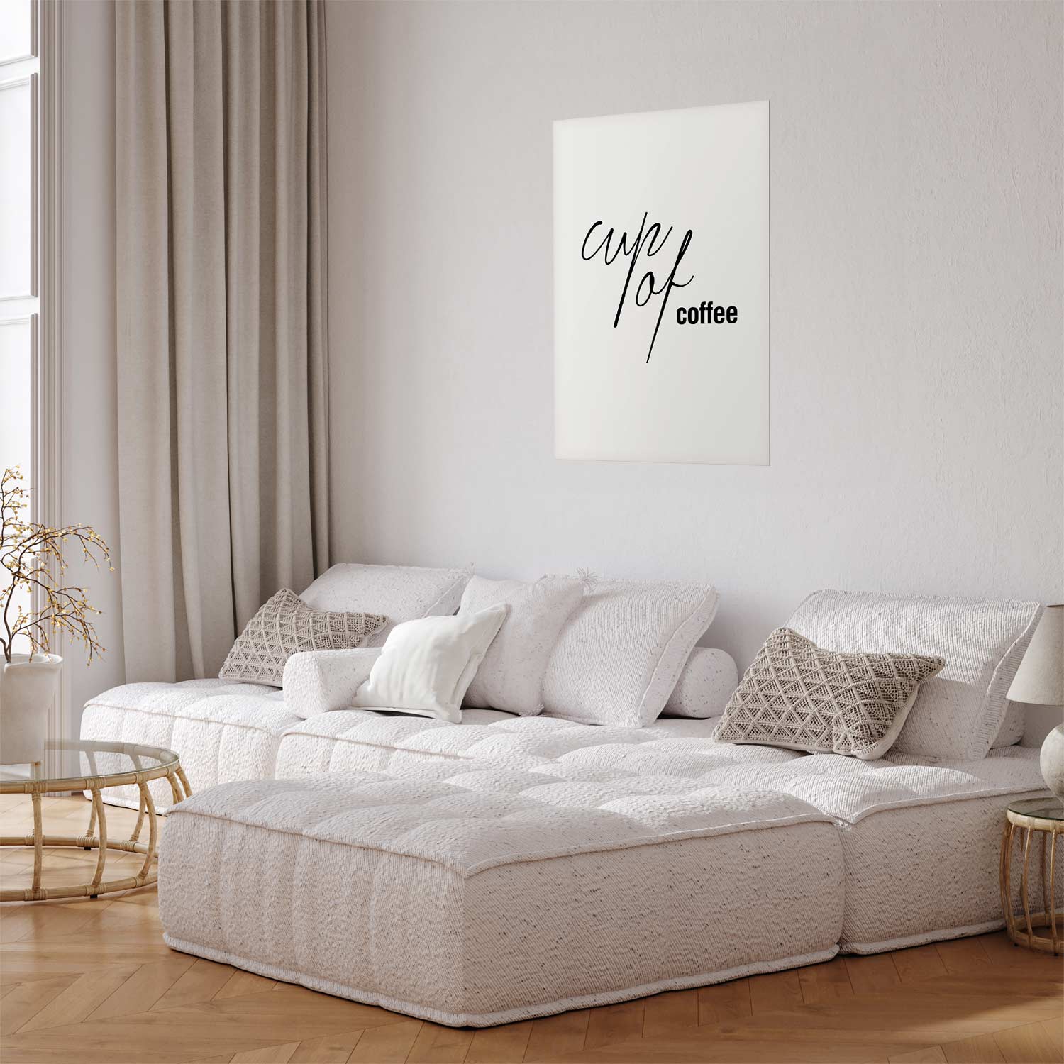 Cup of Coffee Text Poster