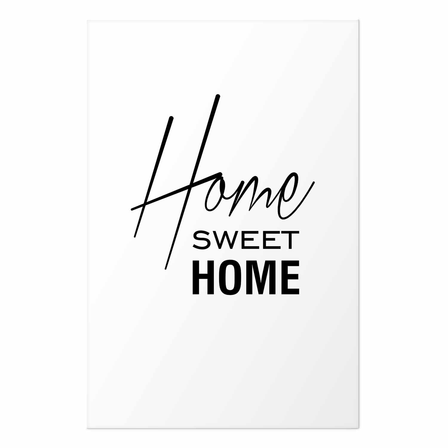 Home Sweet Home Black and White Text Poster