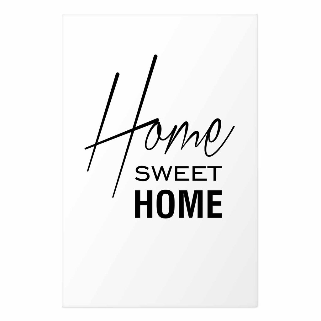 Home Sweet Home Black and White Text Poster