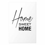 Home Sweet Home Black and White Text Poster