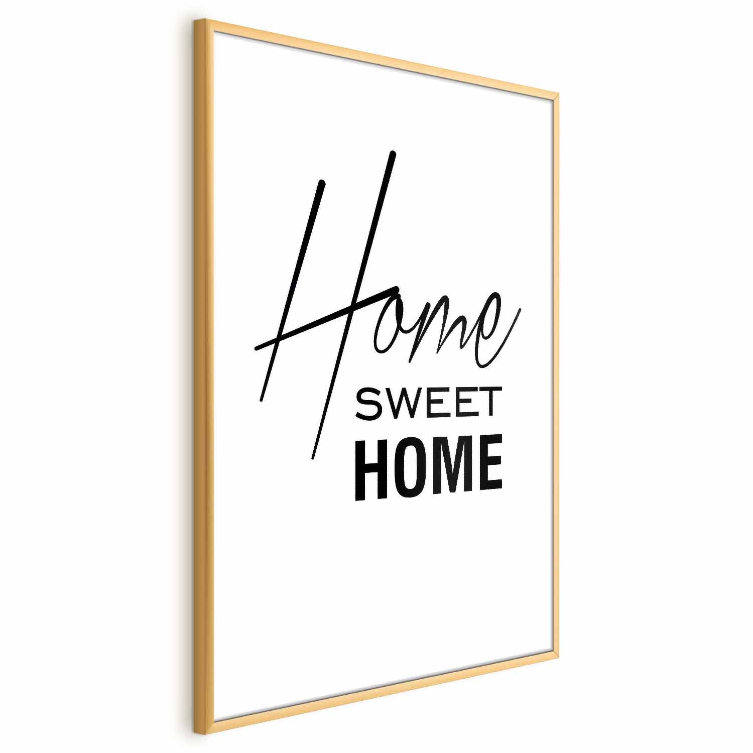 Home Sweet Home Black and White Text Poster