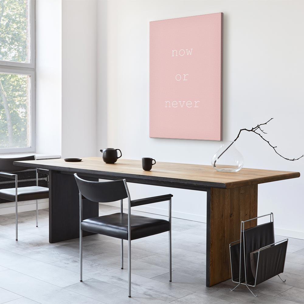 Now or Never Typography Vertical Canvas Print