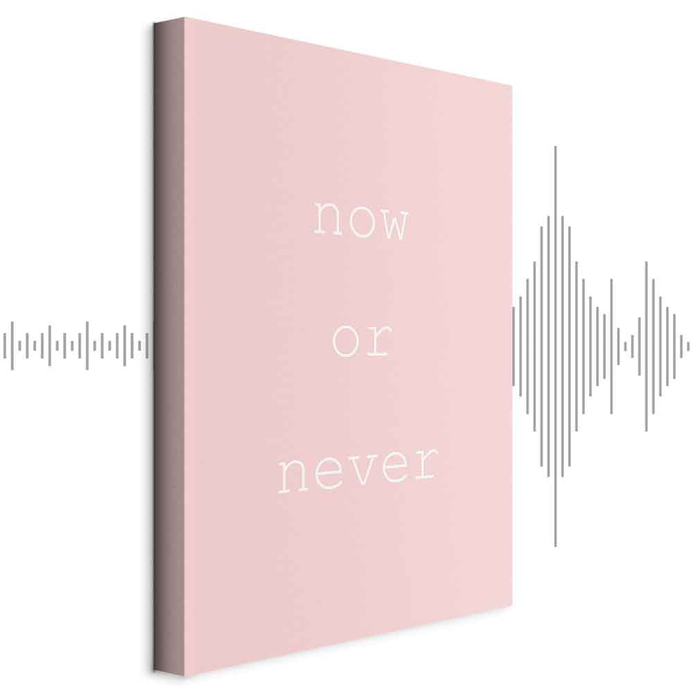 Now or Never Typography Vertical Canvas Print